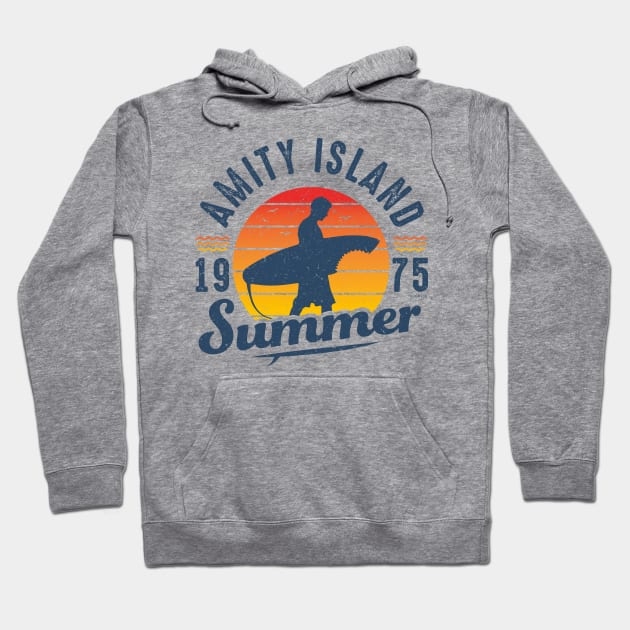 Amity Island Summer 0f 75 (Universal © UCS LLC) Hoodie by Alema Art